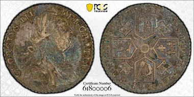 1787 Shil S-3746 Hearts AU50