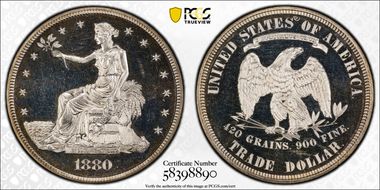 1880 $1 PR64CAM
