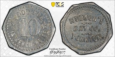 (c.1914-20) Tk 10C Gingras-280a Yorkton, SK Hudson's Bay Company MS62