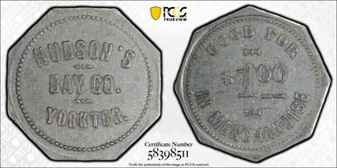 (c.1914-20) Tk $1 Gingras-280d Yorkton, SK Hudson's Bay Company N1