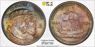 1924 50C Huguenot MS67+ 