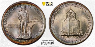 1925 50C Lexington MS67+