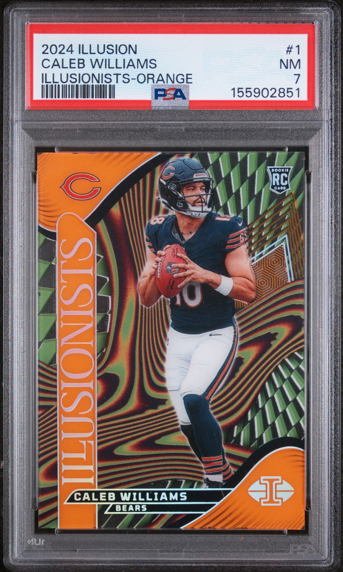 2024 Panini PANINI ILLUSIONS ILLUSIONISTS ORANGE #1 Caleb Williams front