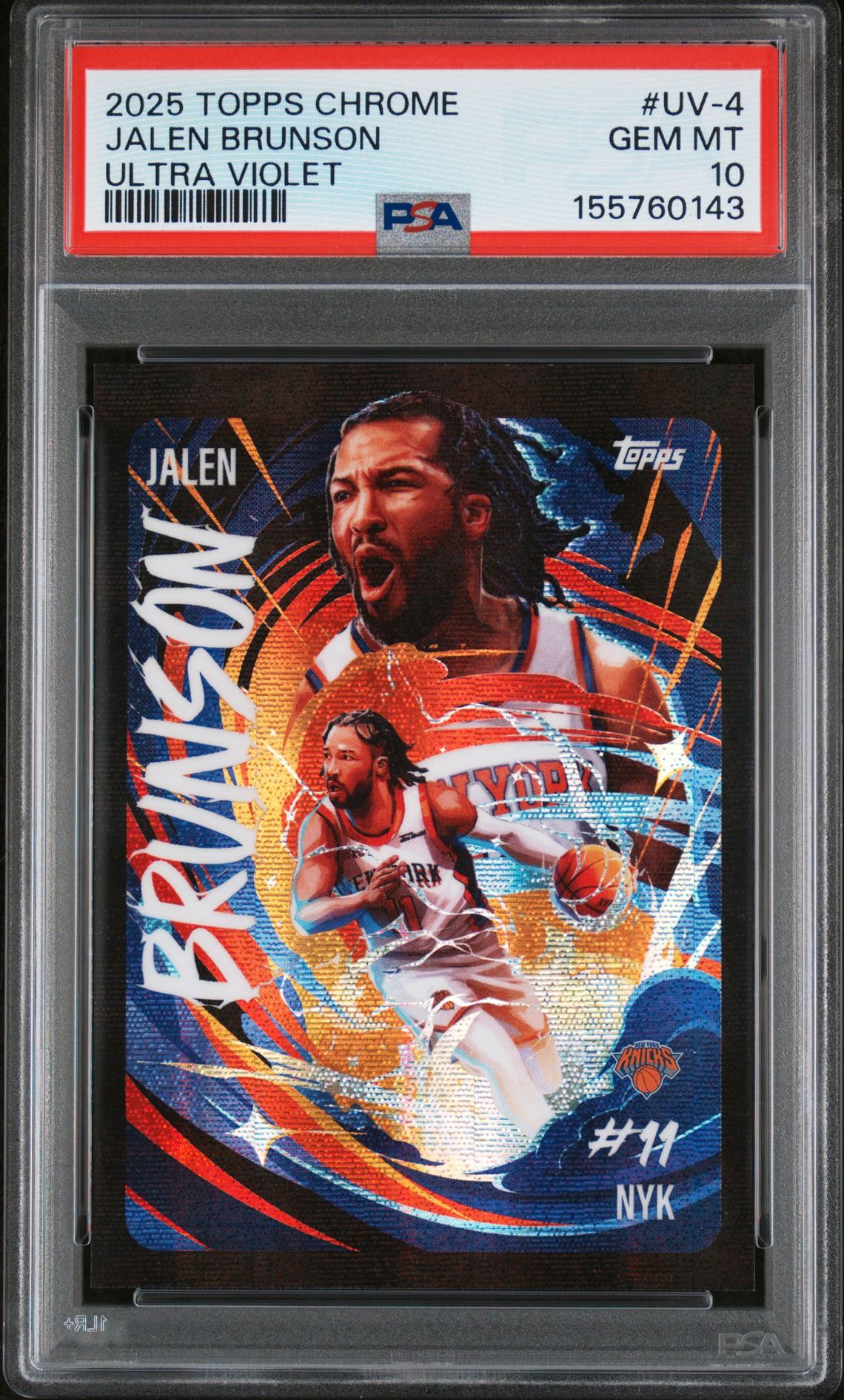 2025 Topps Chrome TOPPS CHROME ULTRA VIOLET #UV-4 Jalen Brunson front
