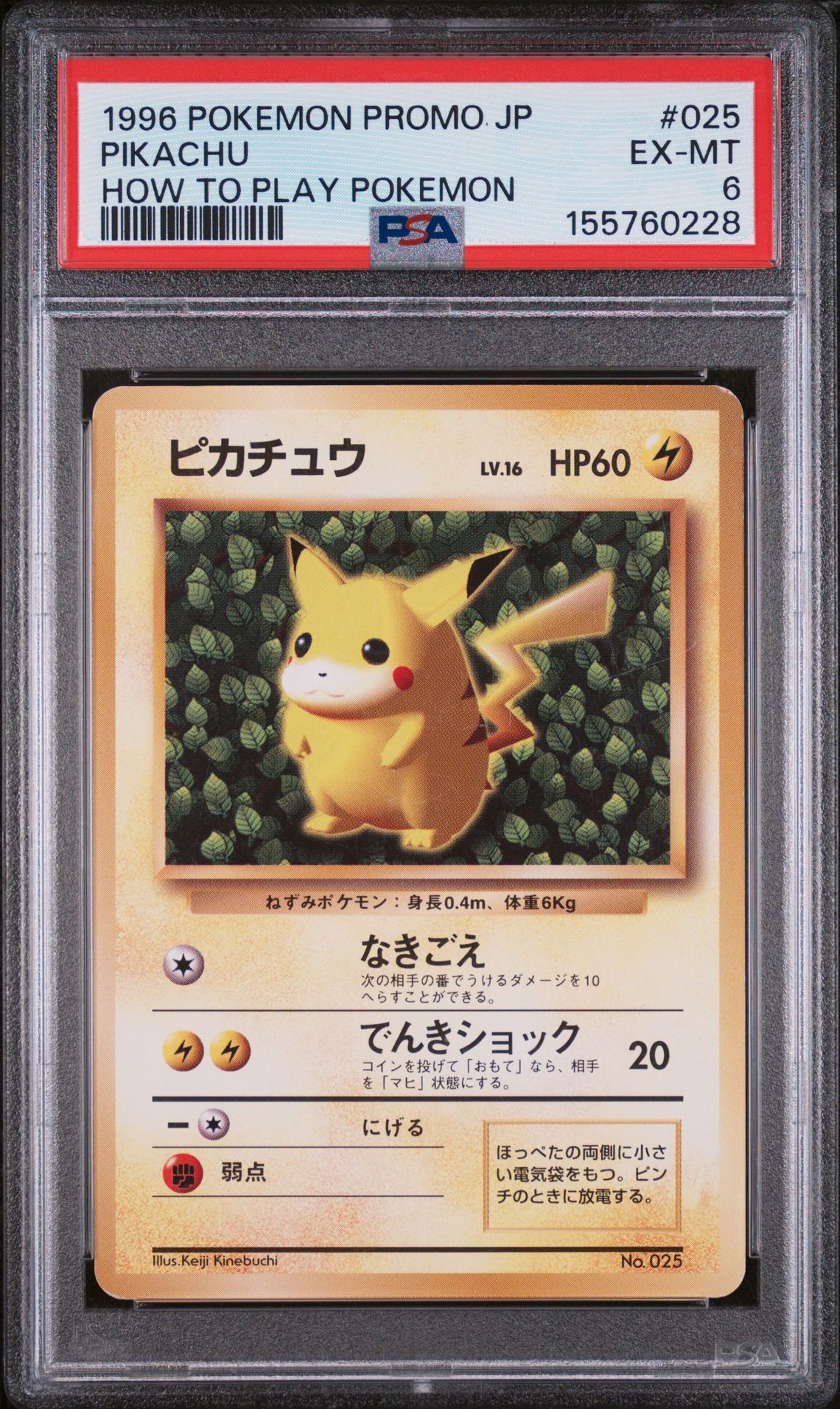 1996 Pokemon #025 Pikachu front