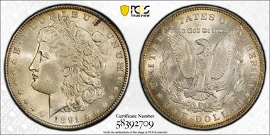 1891 $1 MS65
