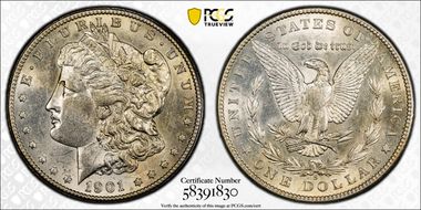 1901-S $1 AU55