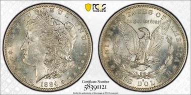 1884-S $1 MS61