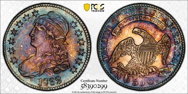 1832 50C O-122 MS65