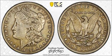 1893-CC $1 VF30