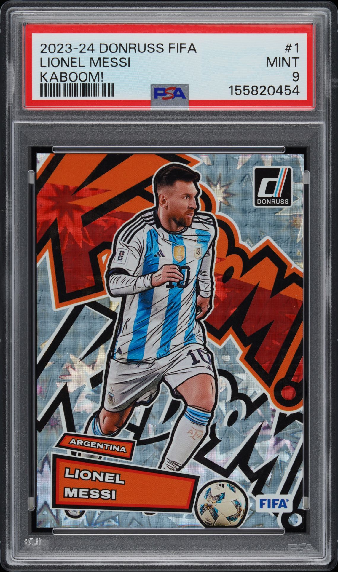 2023-24 Panini Panini Donruss Fifa Kaboom! #1 Lionel Messi front