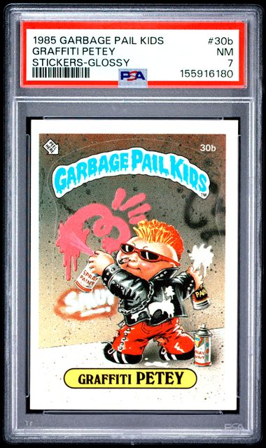 1985 Topps Garbage Pail Kids Series 1 Stickers/Base-Glossy #30B Graffiti Petey front