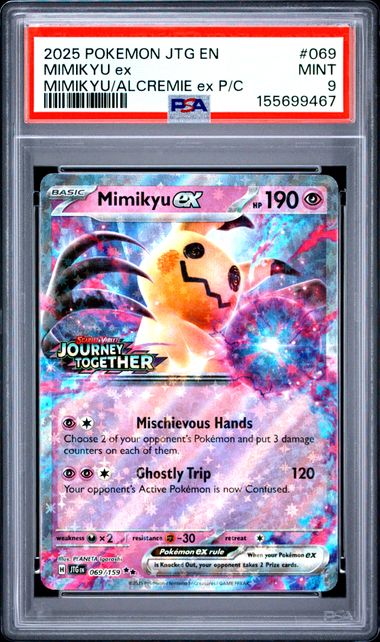 2025 Pokemon Journey Together MIMIKYU/ALCREMIE ex P/C #069 Mimikyu front