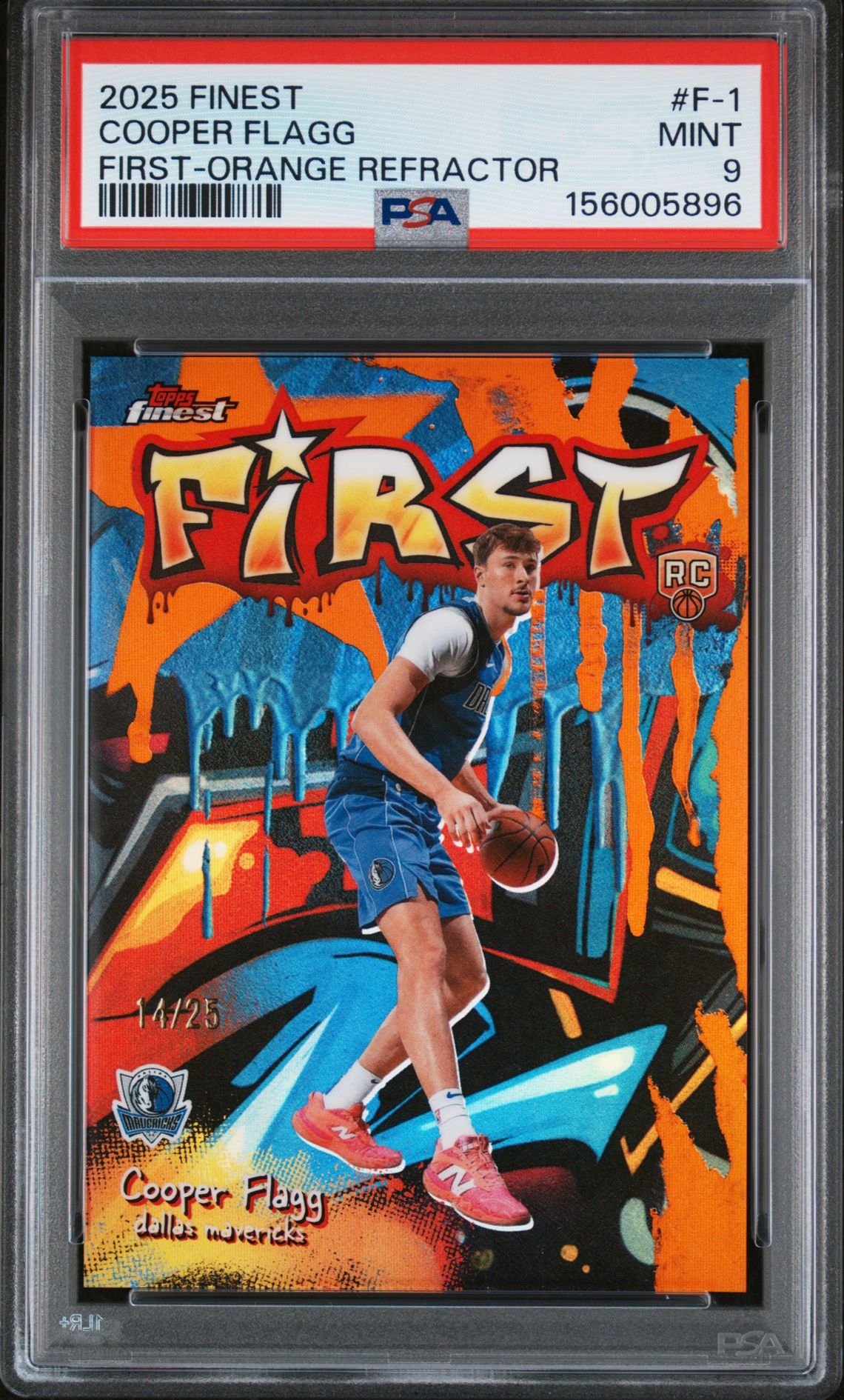 2025 Topps TOPPS FINEST FIRST Orange Refractor #F-1 Cooper Flagg front