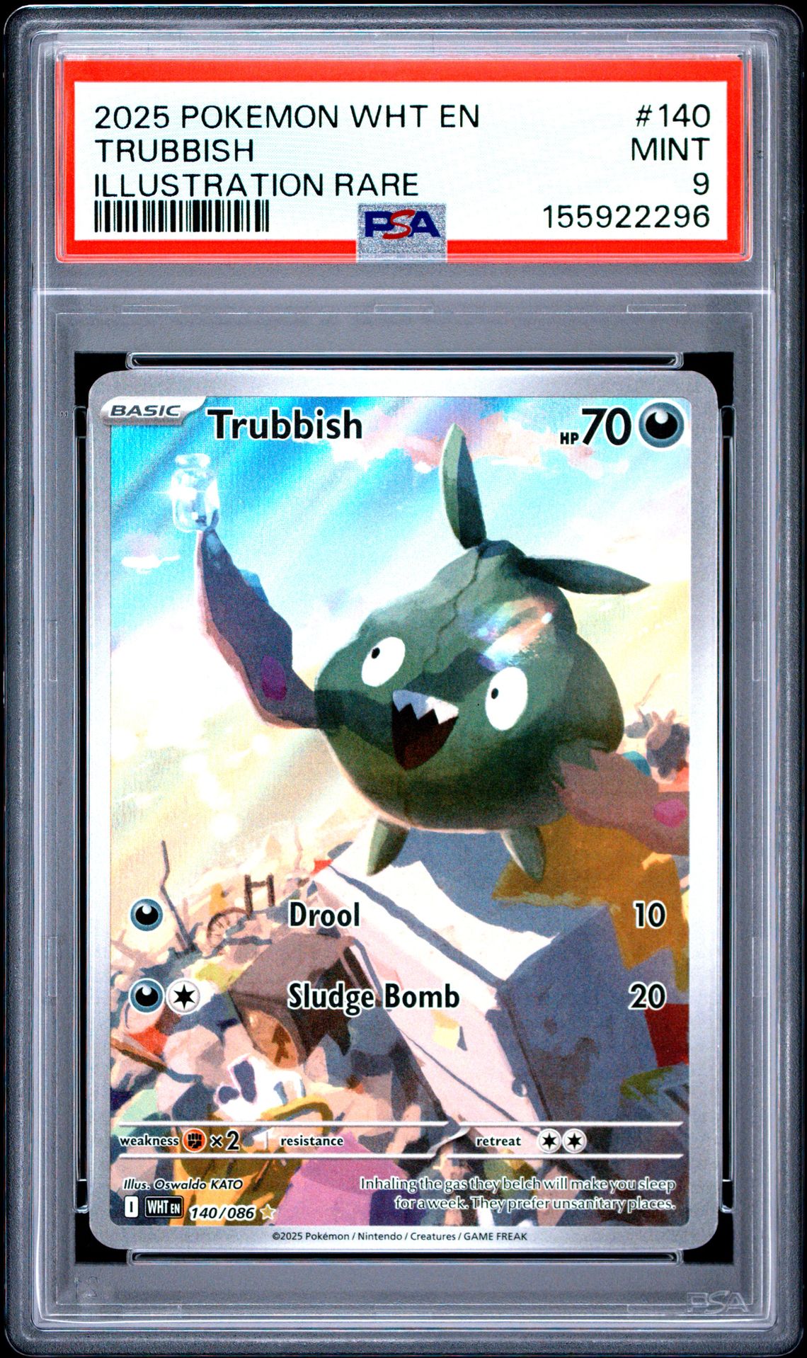 2025 Pokemon POKEMON WHT EN-WHITE FLARE ILLUSTRATION RARE #140 Trubbish front