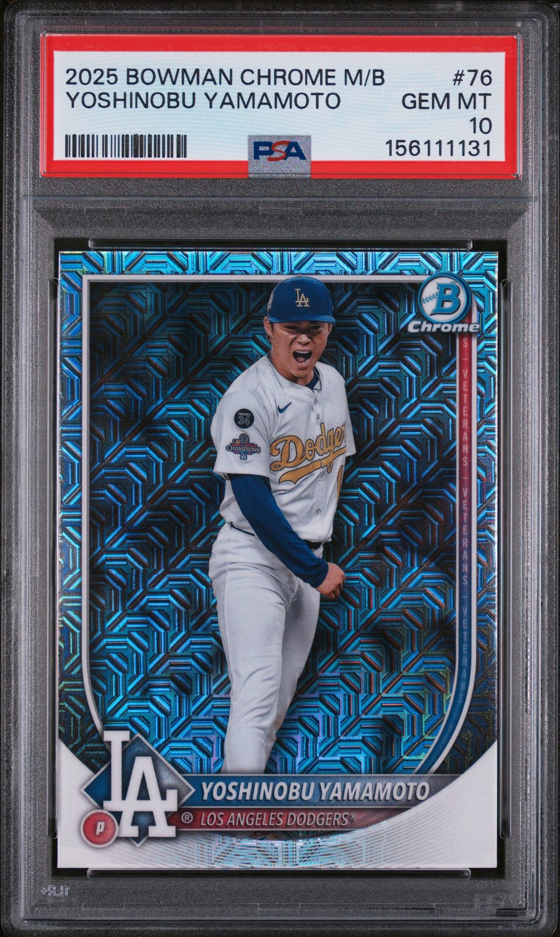 2025 Bowman BOWMAN CHROME MEGA BOX Refractor #76 Yoshinobu Yamamoto front