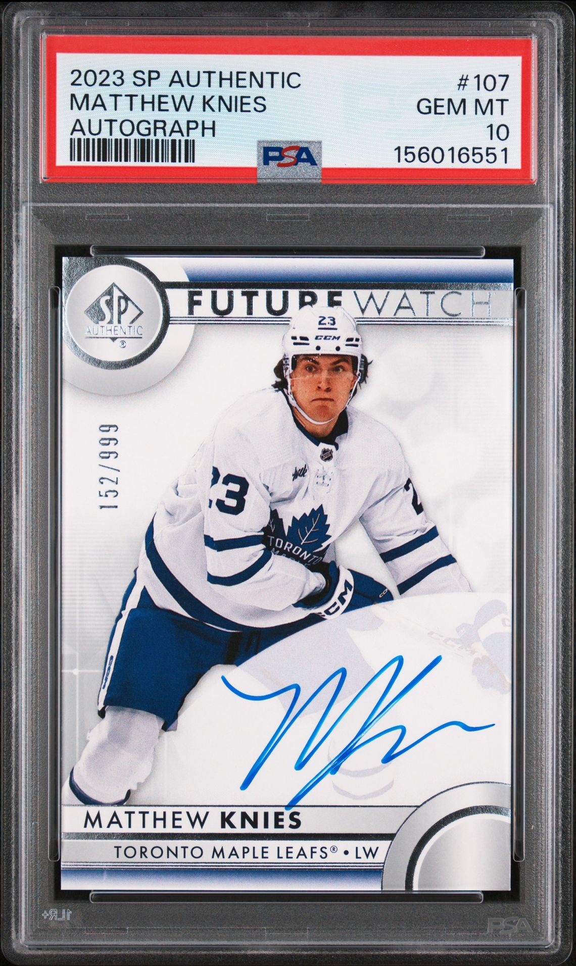 2023 Upper Deck SP AUTHENTIC AUTOGRAPH #107 Matthew Knies front