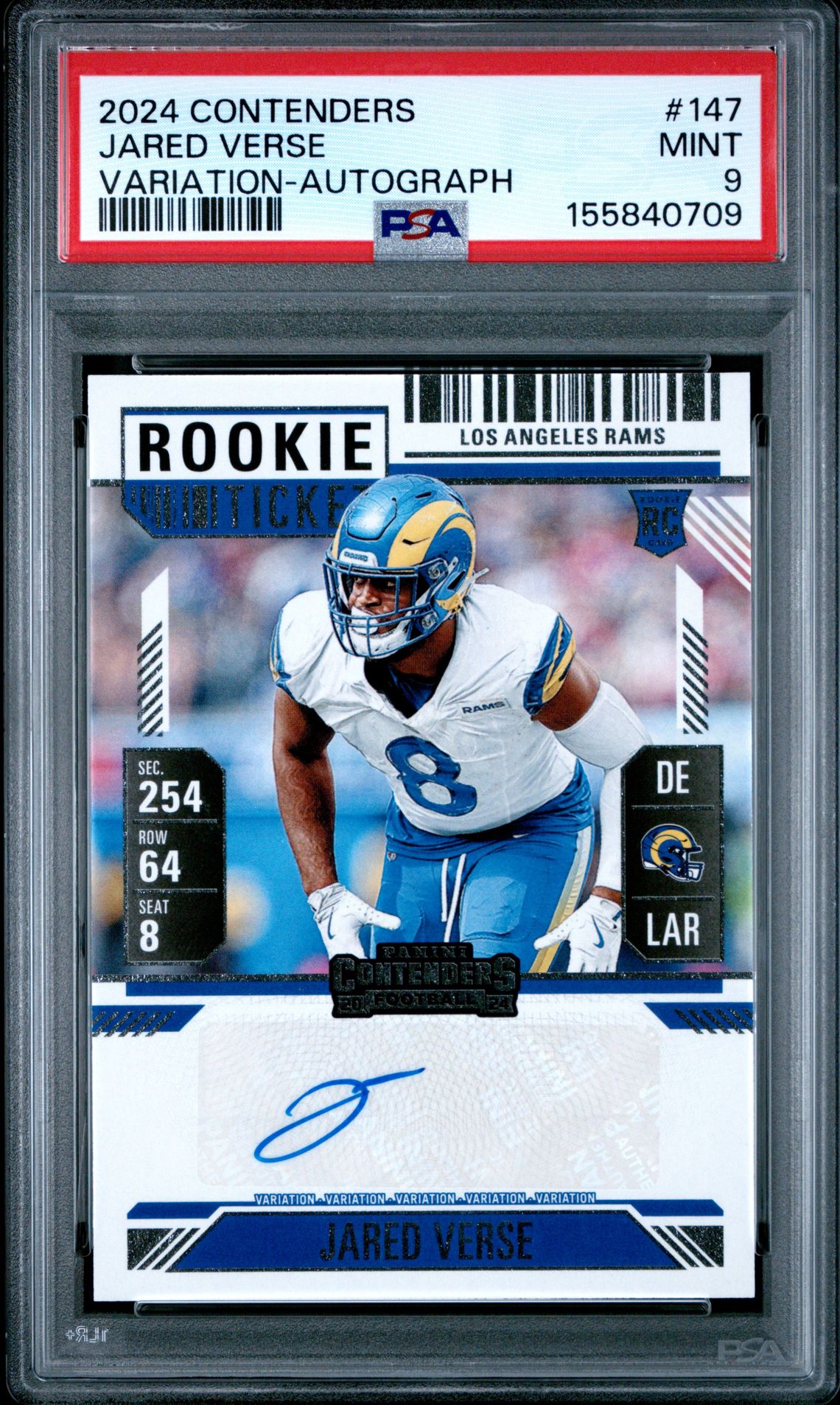 2024 Panini PANINI CONTENDERS AUTOGRAPH-CONFERENCE TKT #147 Jared Verse front