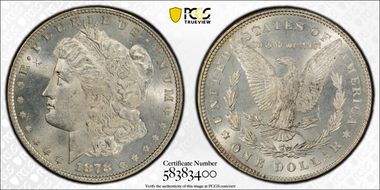 1878 7TF $1 Reverse of 1878 MS64