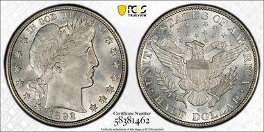 1892-S 50C MS64
