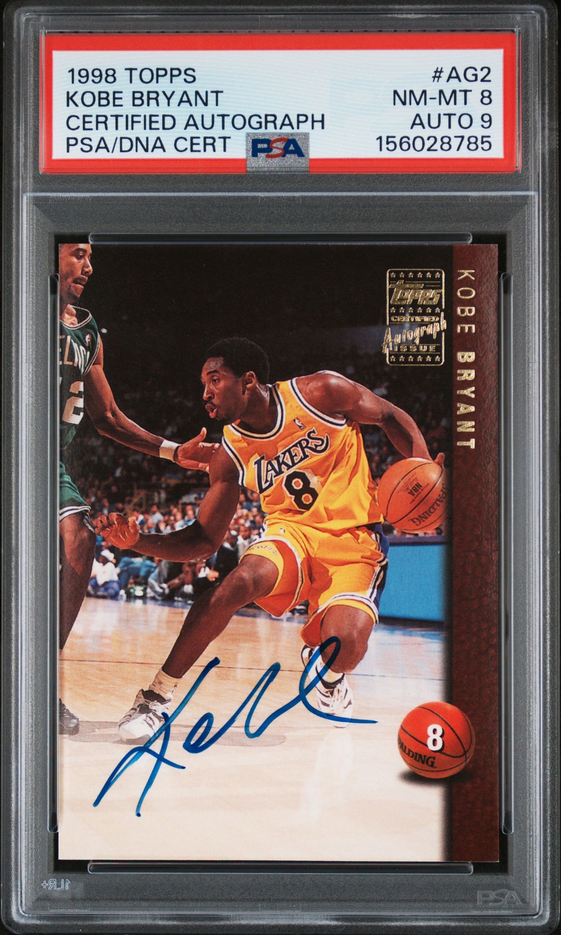 1998 Topps TOPPS CERTIFIED AUTOGRAPH CERTIFIED AUTOGRAPHCertificationPrimary Signer (1 Signer)KOBE BRYANT #AG2 Kobe Bryant front