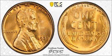 1939-S 1C MS66RD