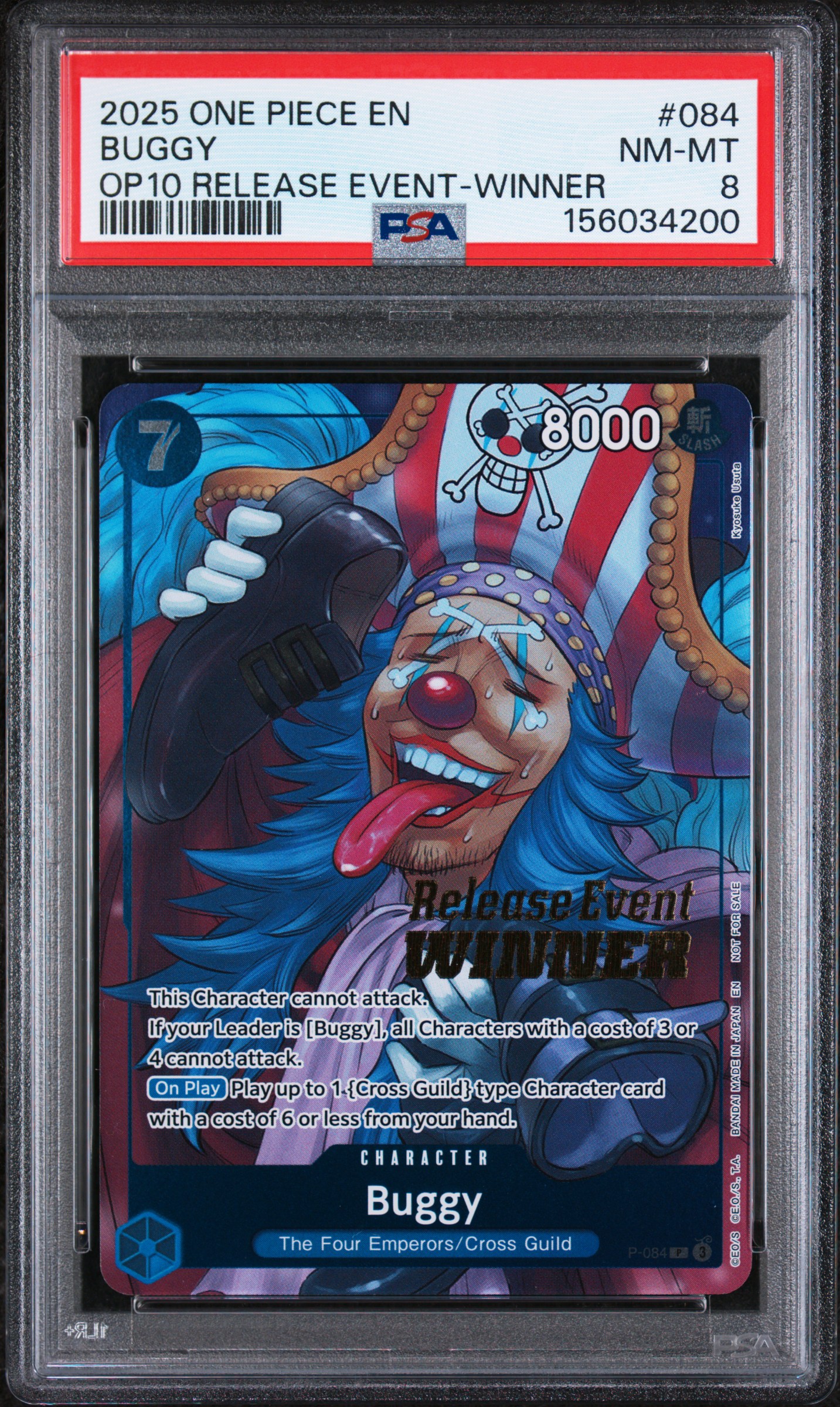 2025 #084 Buggy PSA 8 One Piece Promos