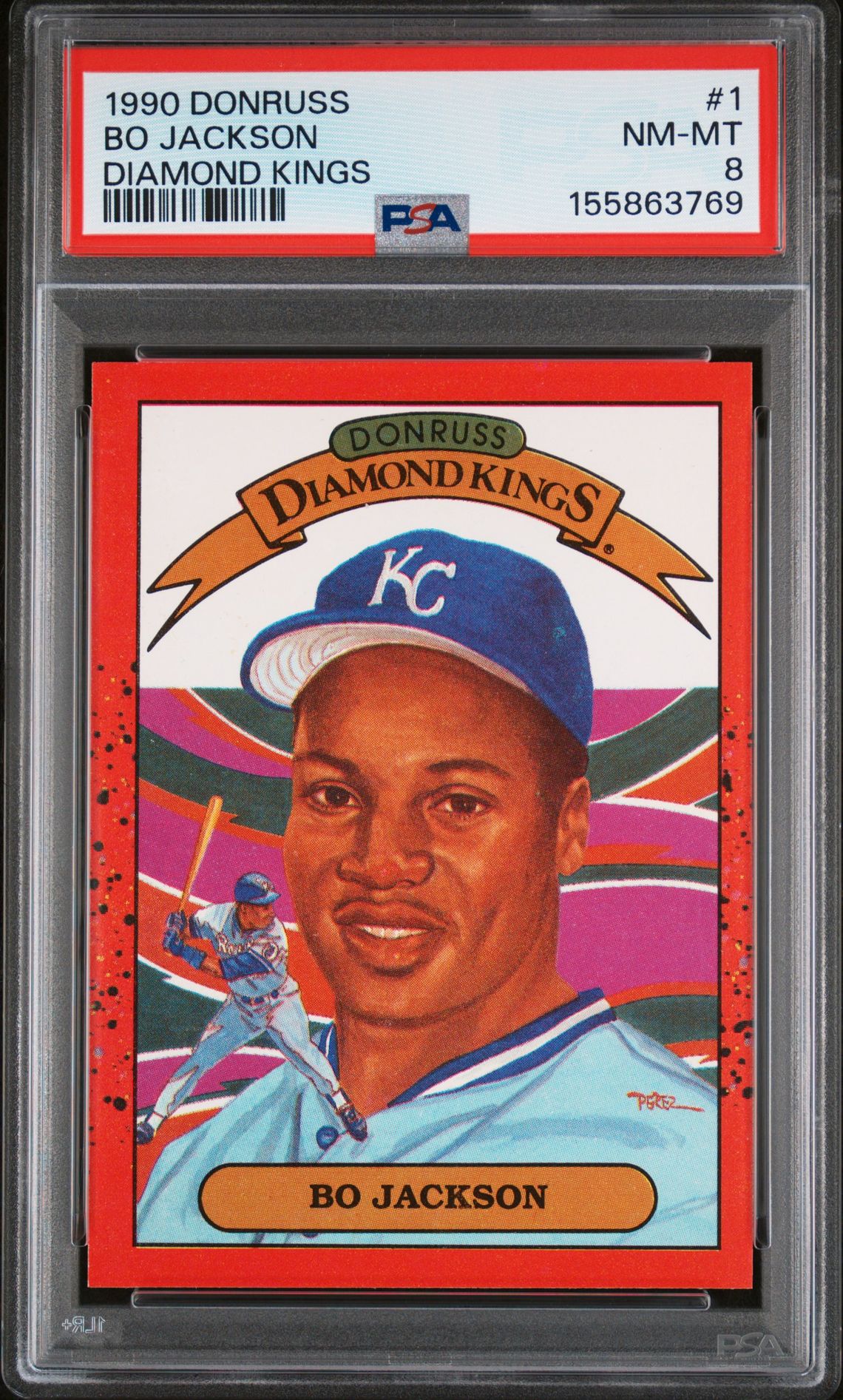 1990 Donruss DONRUSS DIAMOND KINGS #1 Bo Jackson front