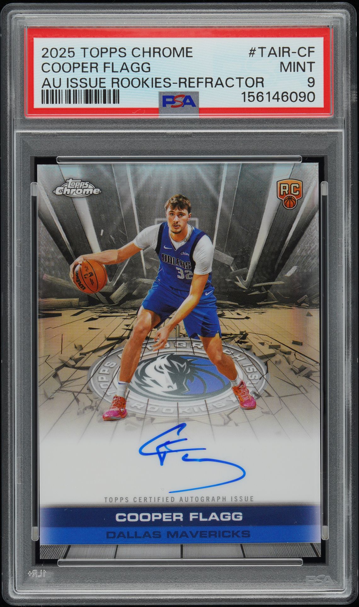2025 Topps TOPPS CHROME AUTOGRAPH ISSUE ROOKIES AU ISSUE ROOKIES-REFRACTOR #TAIR-CF Cooper Flagg front