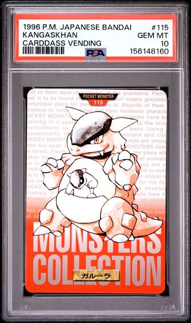 Kangaskhan card PSA 10, cert 156148160