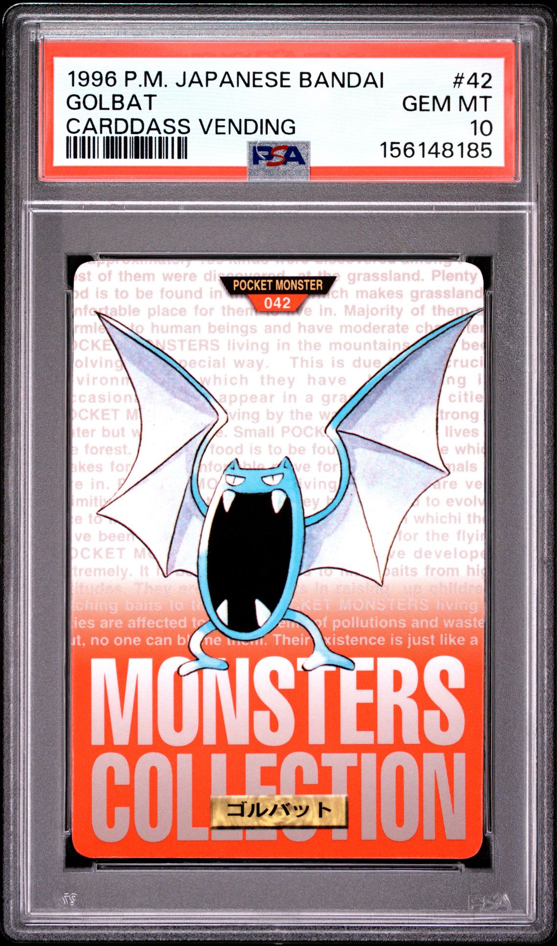 Golbat card, red version, PSA 10