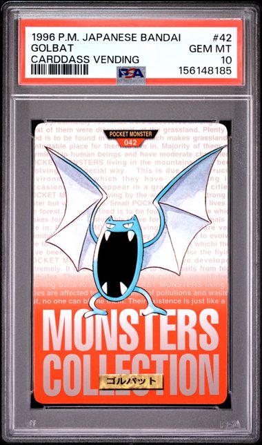 Golbat card PSA 10, cert 156148185