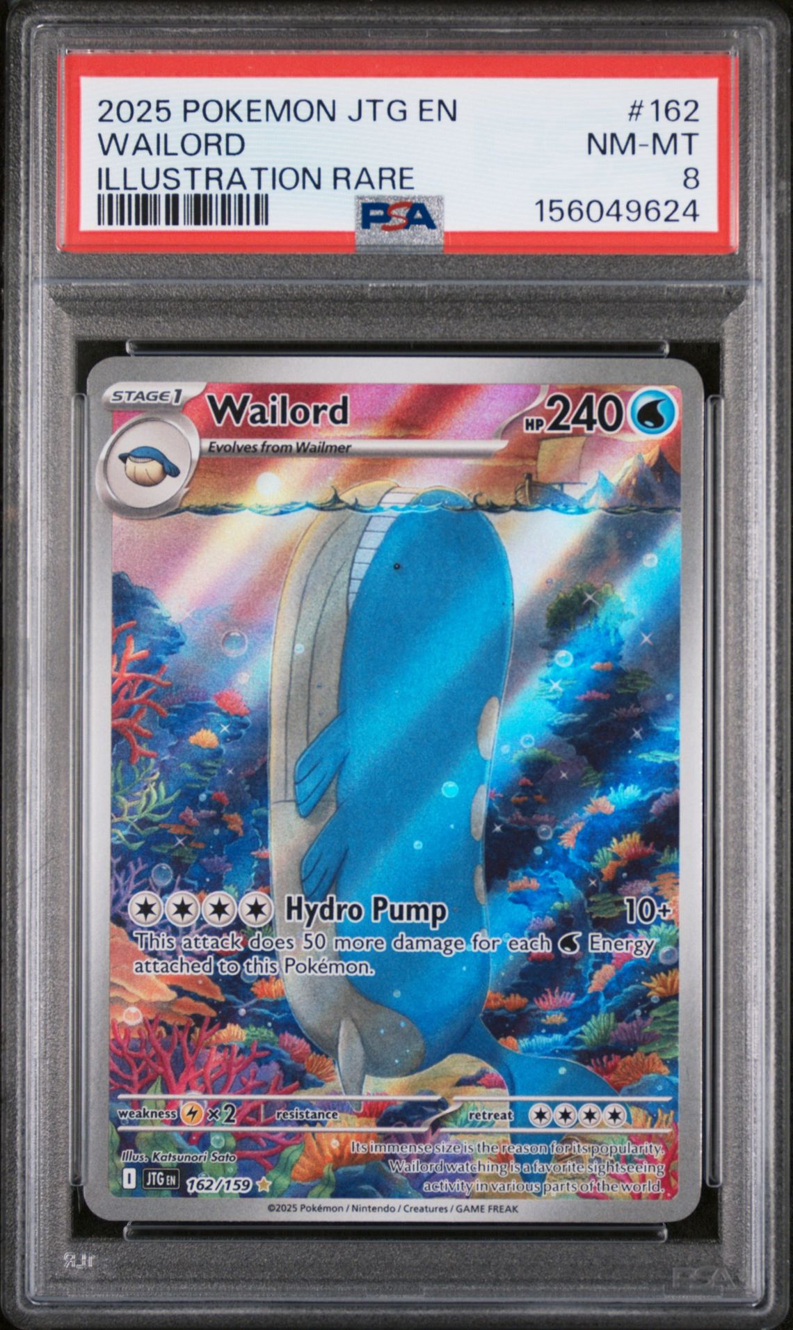 2025 Pokemon Jtg En-Journey Together Wailord #162 (Illustration Rare) Nm-Mt 8 front