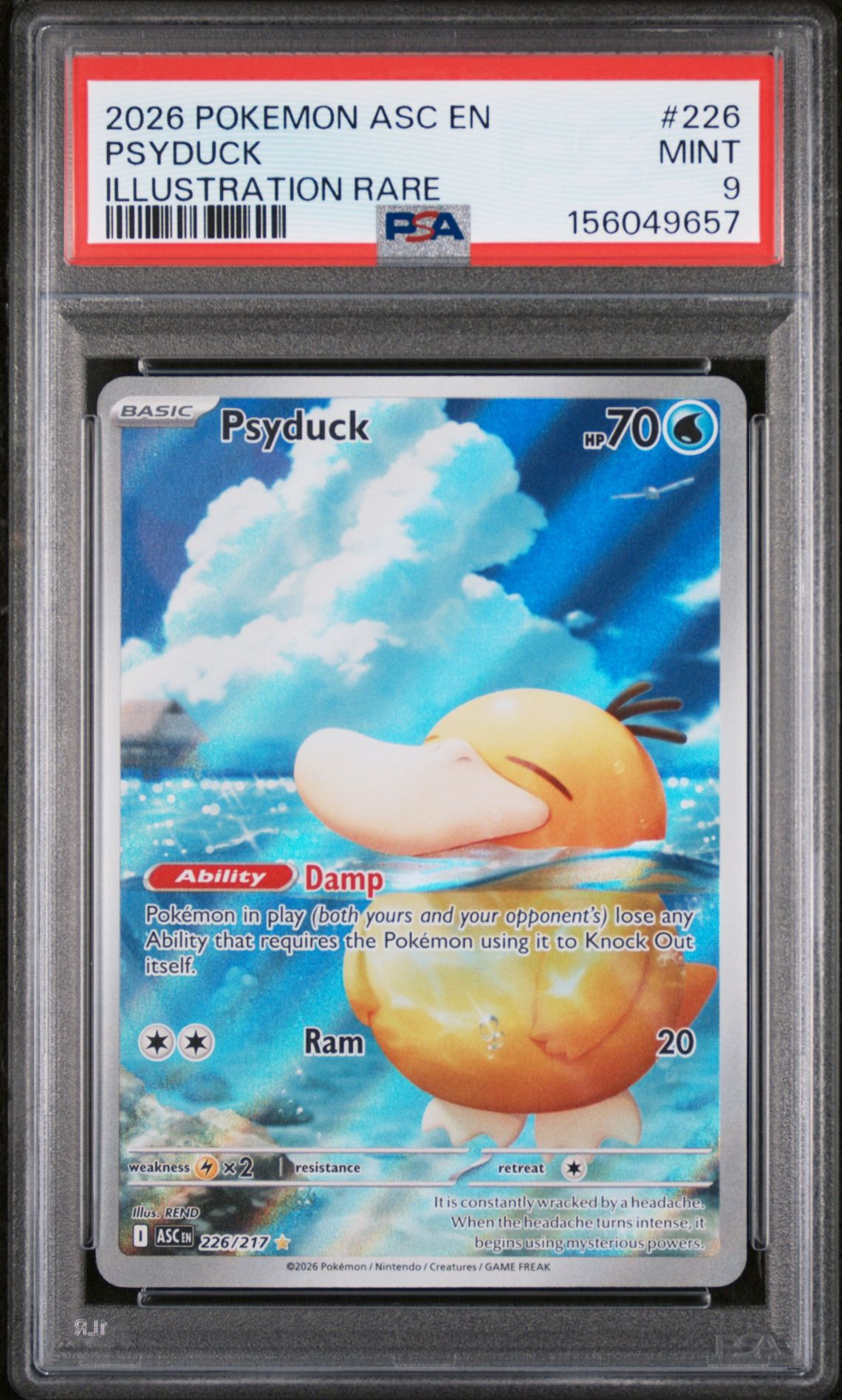 2026 Pokemon Asc En-Ascended Heroes Psyduck #226 (Illustration Rare) Mint 9 front