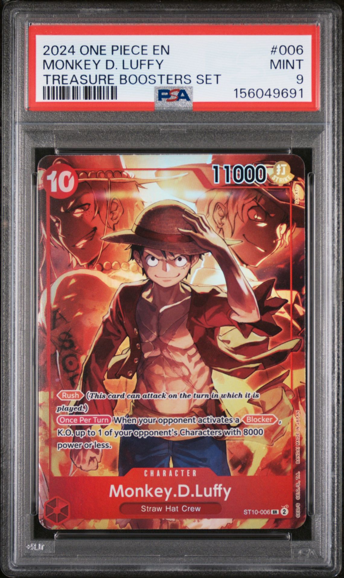 2024 One Piece Promos Monkey D. Luffy #006 (Treasure Boosters Set) Mint 9 front