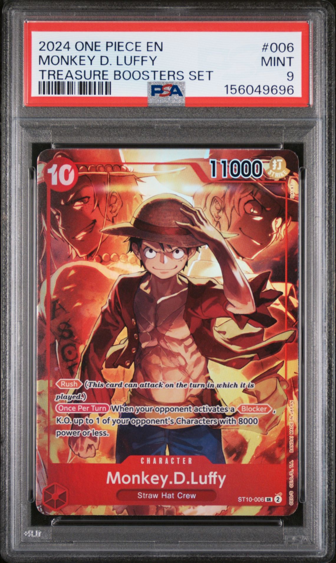 2024 One Piece Promos Monkey D. Luffy #006 (Treasure Boosters Set) Mint 9 front