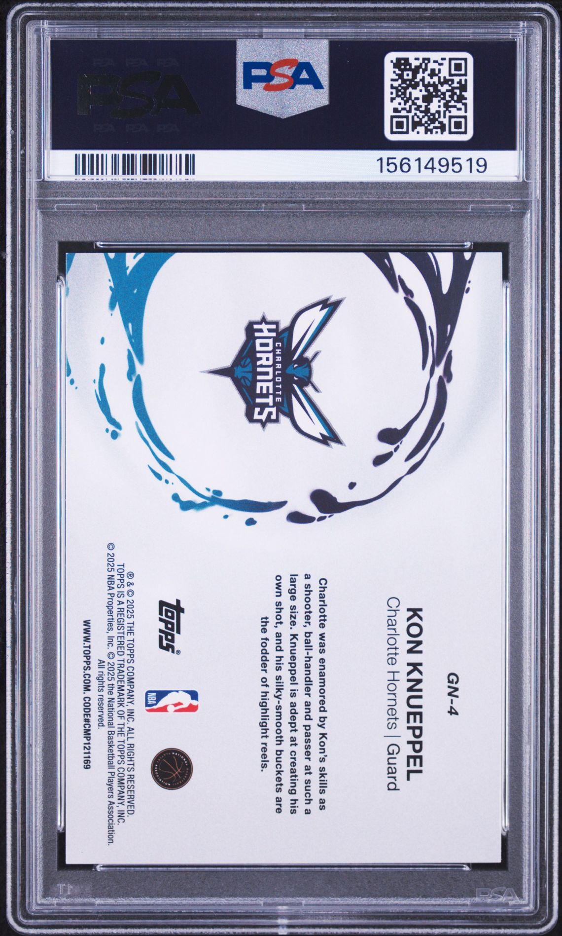 2025 Topps Generation Now Kon Knueppel #Gn-4 Mint 9 back