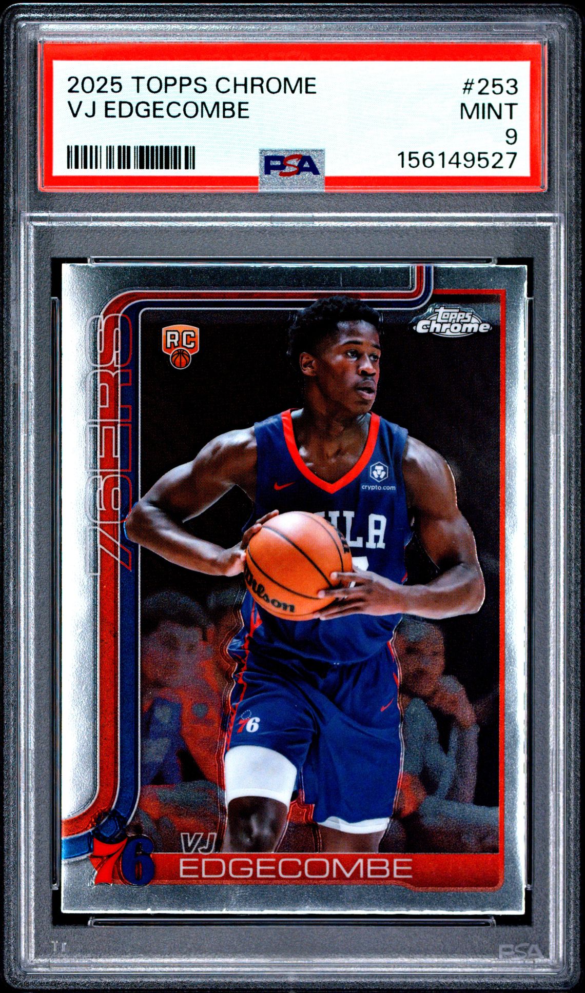 2025 Topps Chrome Vj Edgecombe #253 Mint 9 front