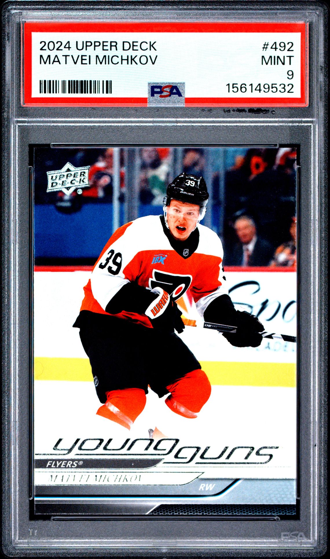 2024 Upper Deck Matvei Michkov #492 Mint 9 front