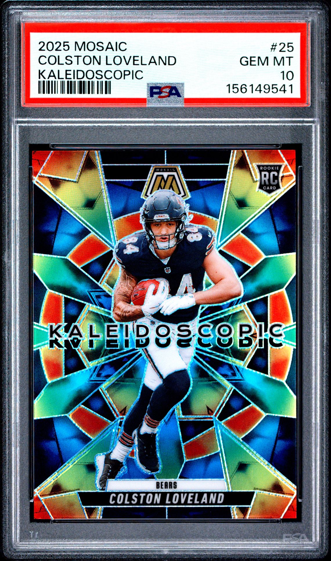 2025 Panini Mosaic Kaleidoscopic Colston Loveland #25 Gem Mt 10 front