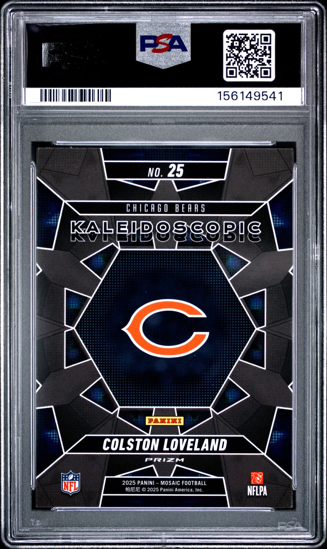 2025 Panini Mosaic Kaleidoscopic Colston Loveland #25 Gem Mt 10 back
