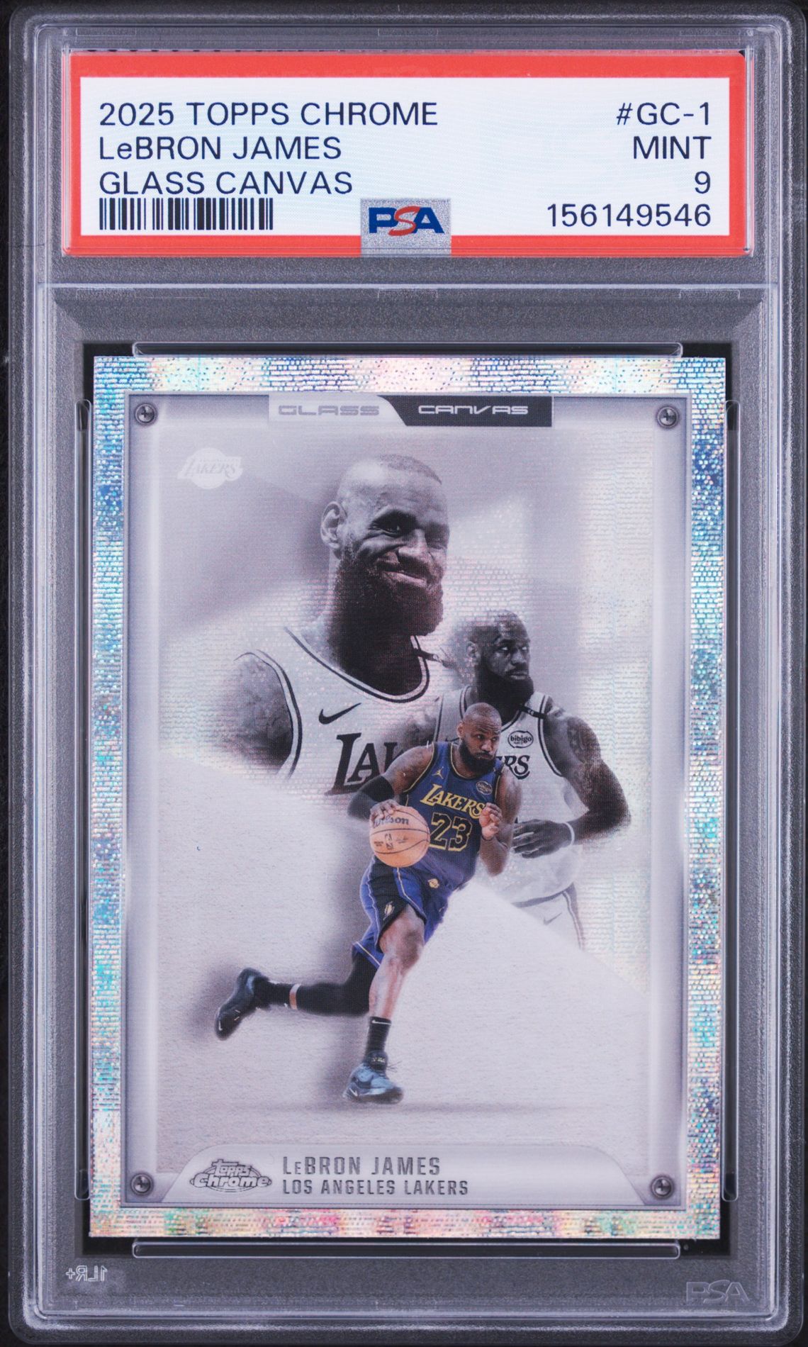 2025 Topps Chrome Glass Canvas Lebron James #Gc-1 Mint 9 front