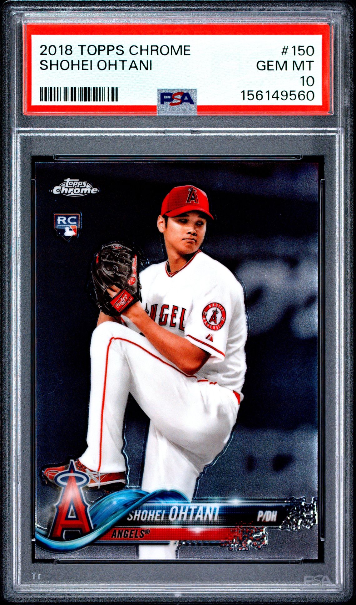 2018 Topps Chrome Shohei Ohtani #150 Gem Mt 10 front