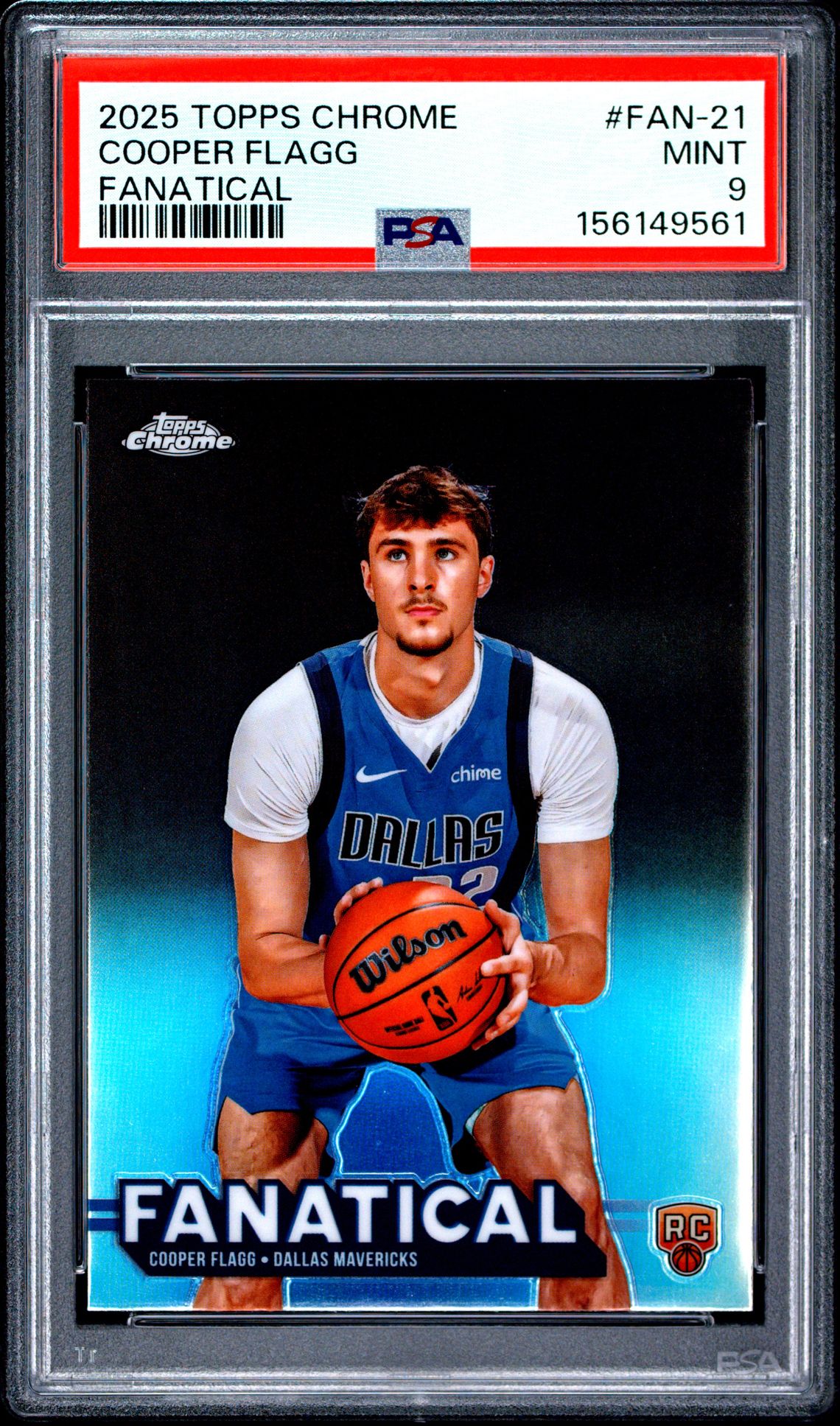 2025 Topps Chrome Fanatical Cooper Flagg #Fan-21 Mint 9 front