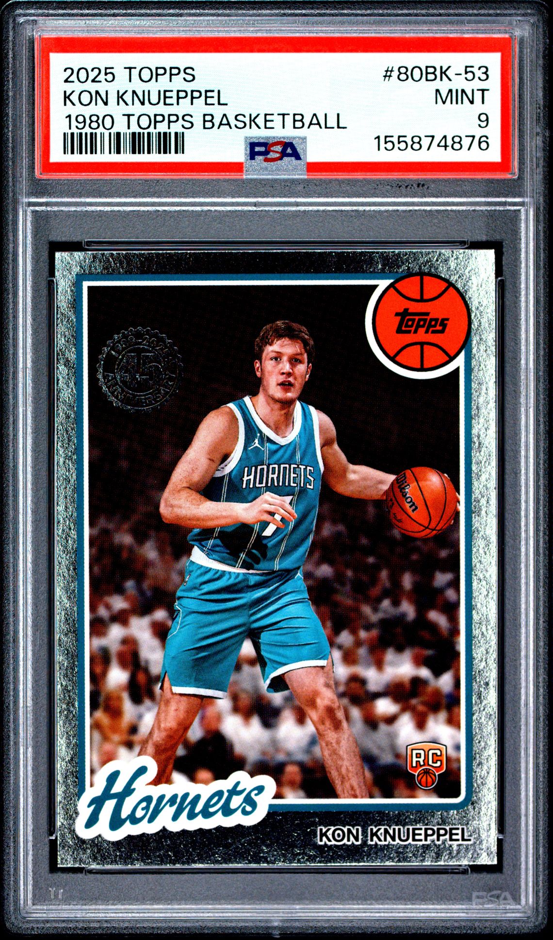 2025 Topps 1980-81 Topps Basketball Kon Knueppel #80Bk-53 Mint 9 front