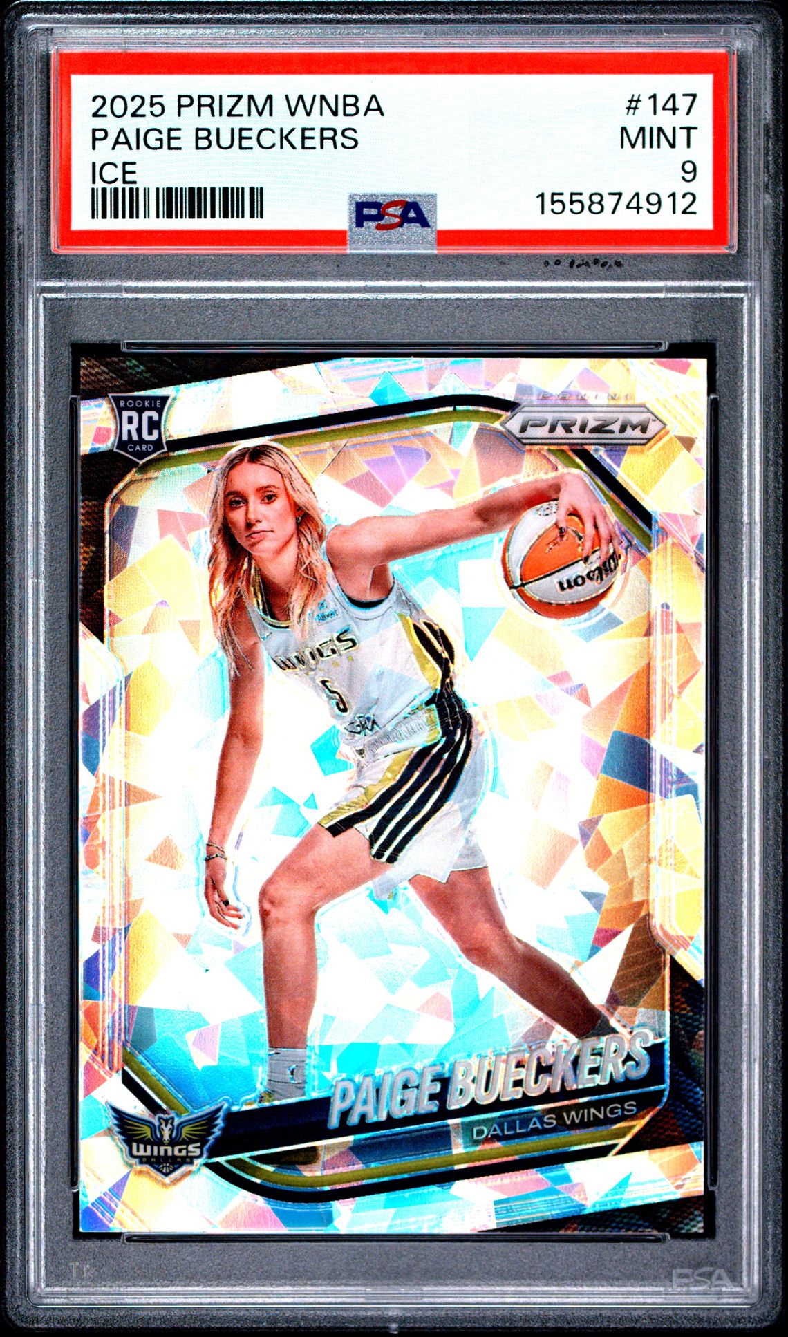 2025 Panini Prizm Wnba Paige Bueckers #147 (Ice) Mint 9 front