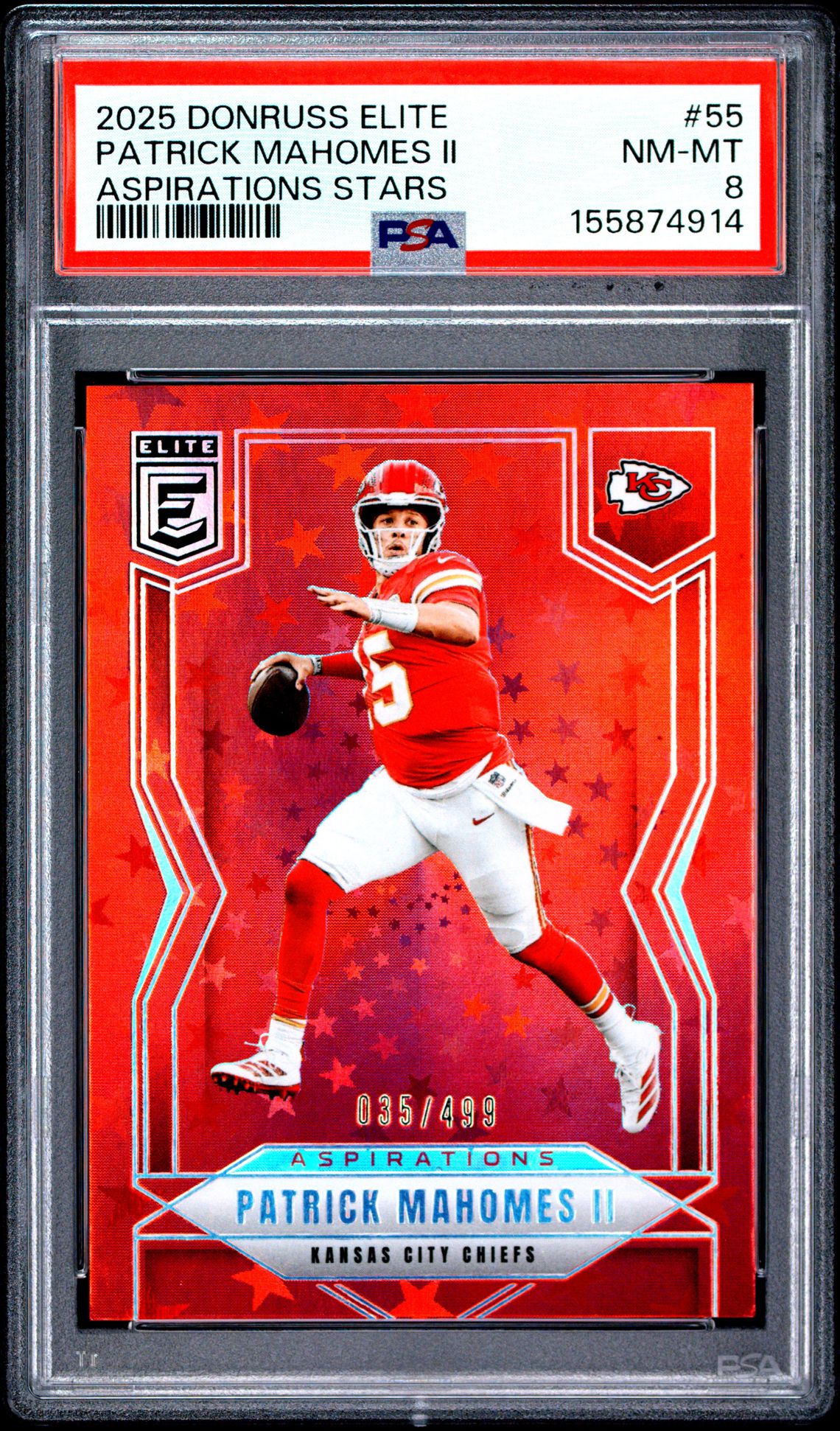 2025 Panini Donruss Elite Patrick Mahomes Ii #55 (Aspirations Stars) Nm-Mt 8 front