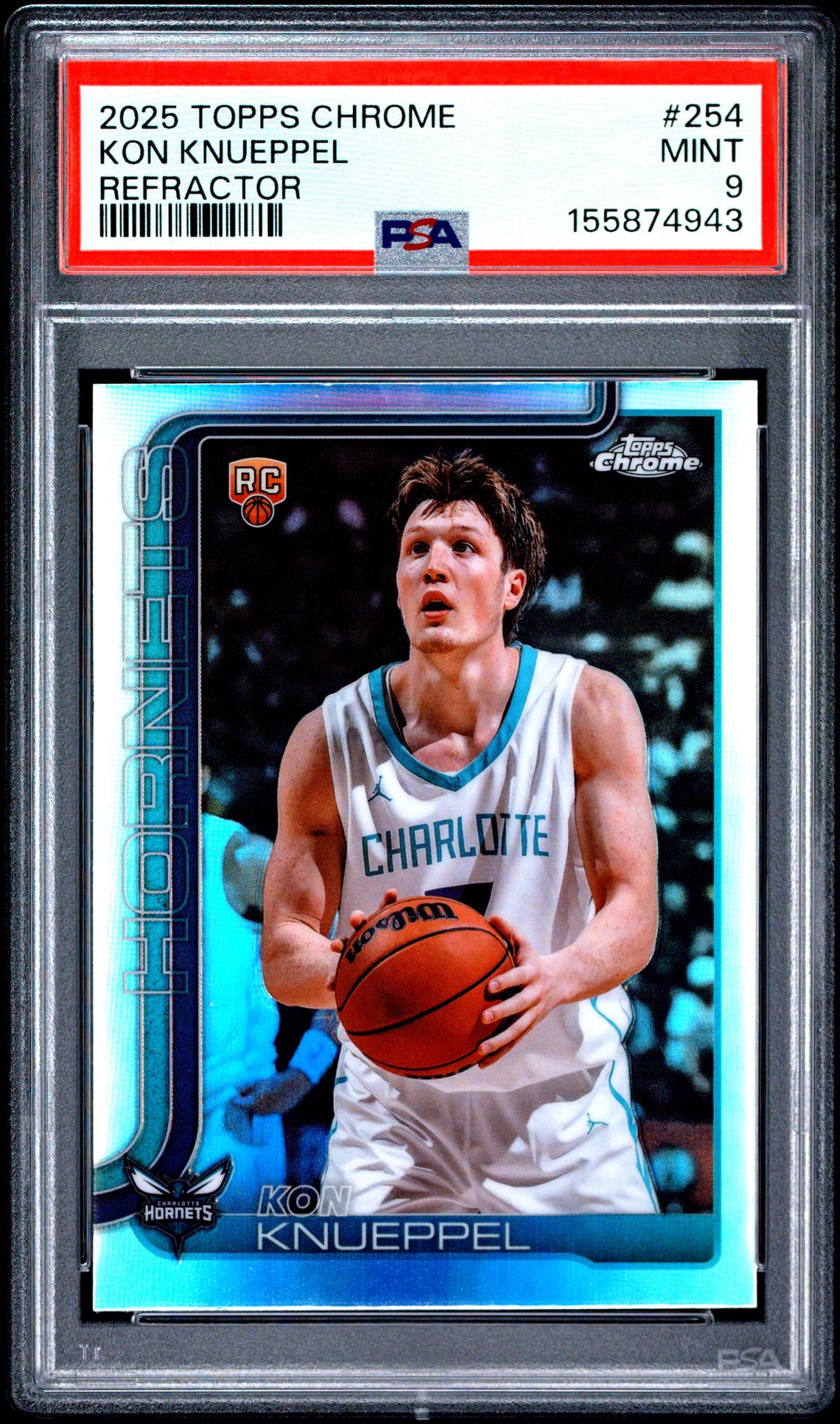 2025 Topps Chrome Kon Knueppel #254 (Refractor) Mint 9 front