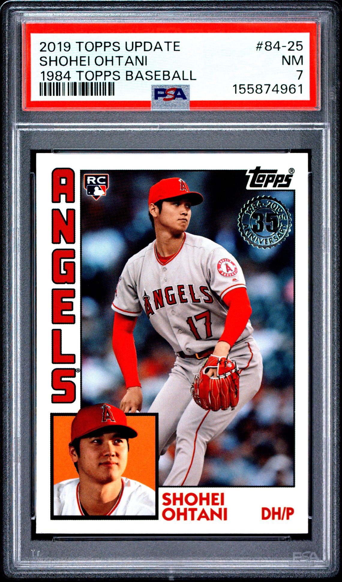 2019 Topps Update 1984 Topps Baseball Shohei Ohtani #84-25 (1984 Topps Baseball) Nm 7 front