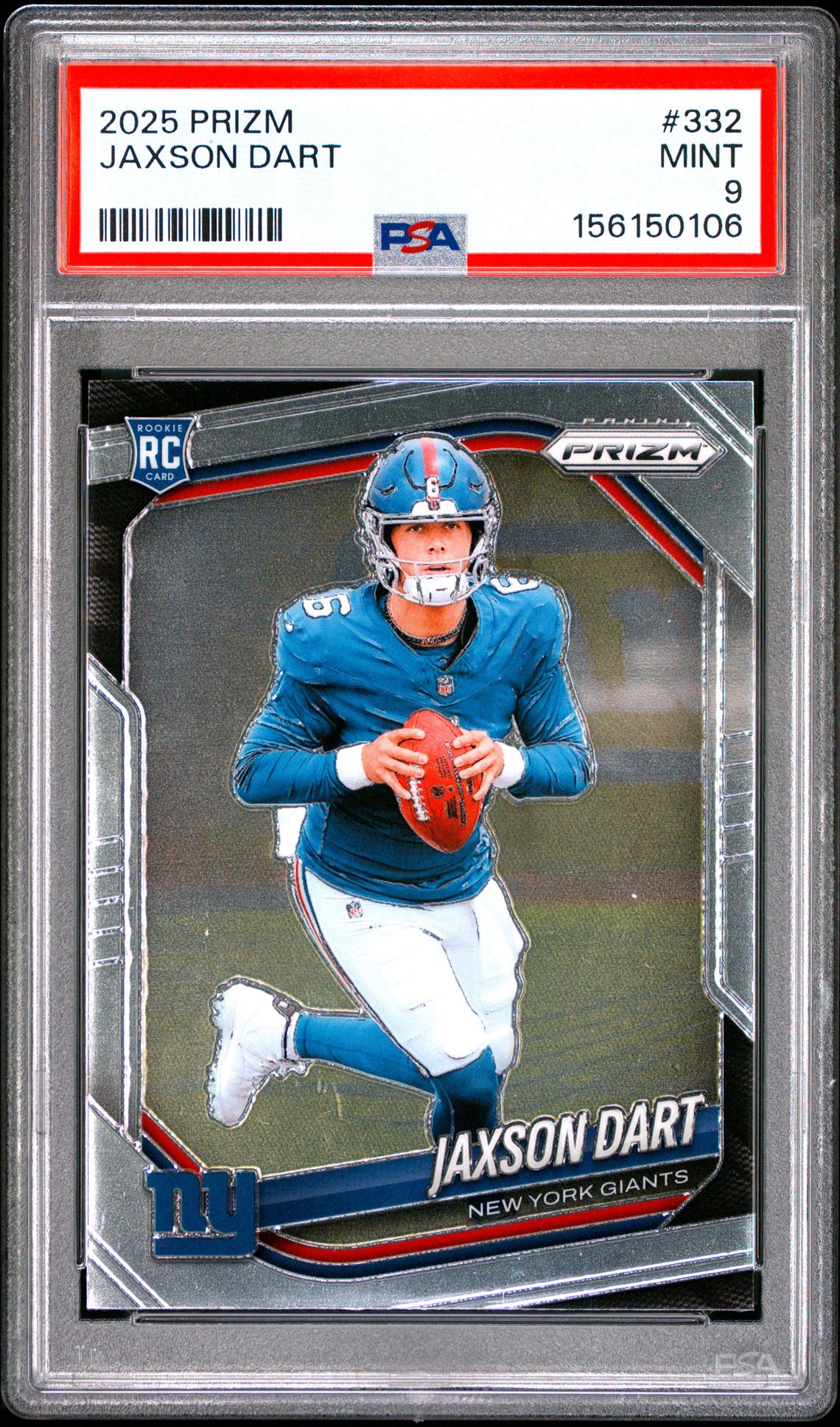 2025 Panini Prizm Jaxson Dart #332 Mint 9 front